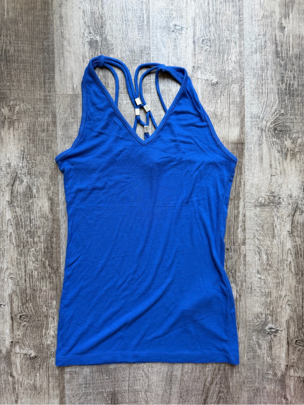 Guess Royal Blue Strappy V-Neck Tank